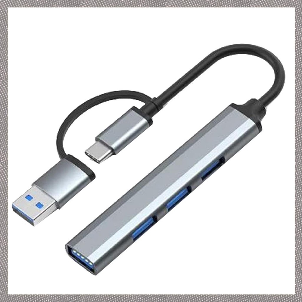 [ML O] USB C Hub USB C Hub พลาสติก USB C Hub คุณภาพสูง 4 in 1 USB 3.0 Type C ถึง USB 3.0x1 + USB 2.0