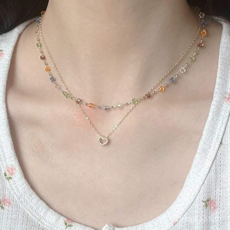 สร้อยคอลูกปัด All-Match คริสตัล สไตล์คลาสสิก สำหรับหญิง | PKG4