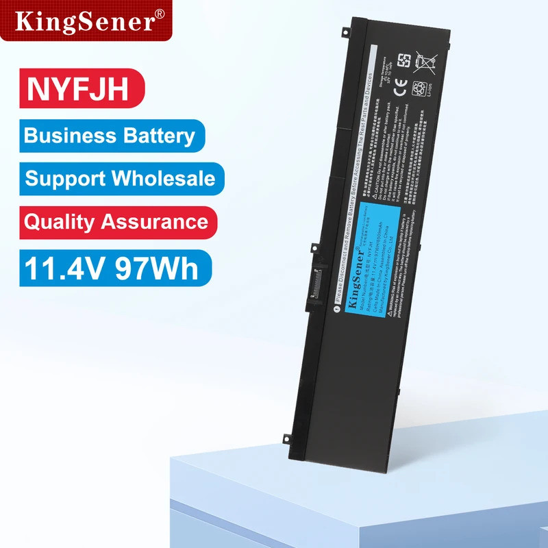 KingSener NYFJH แบตเตอรี่แล็ปท็อปสําหรับ DELL Precision 7530 7730 7540 7740 Series P34E P34E001 P34E