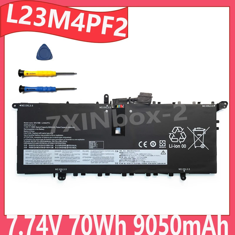 L23M4PF2 7.74V 70Wh 9050mAh OEM แบตเตอรี่แล็ปท็อปสําหรับ Lenovo โยคะ Slim7 Gen 9 Air 14S 15 2024 Ser