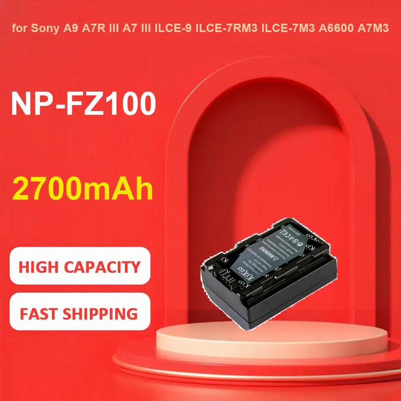 KiKiss แบตเตอรี่สําหรับ Sony A9 A7R III A7 III ILCE-9 ILCE-7RM3 ILCE-7M3 A6600 A7R3 A7RIII A7R4,NP-F