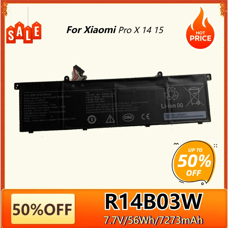 R14B03W แบตเตอรี่แล็ปท็อปสําหรับ Xiaomi Redmibook 14 16 นิ้ว Book Pro 14 2022 15 Pro X14 Series 2 (I