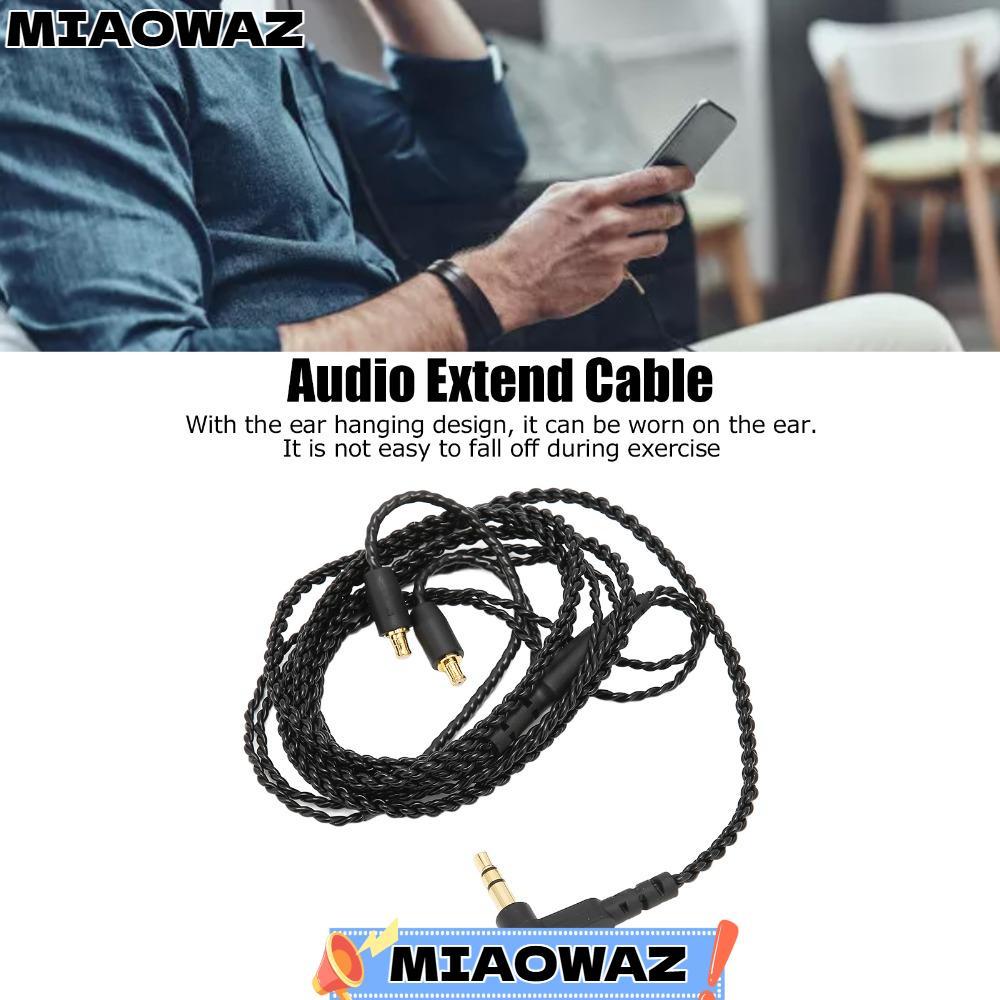 MIAOWAZ สําหรับ A2DC สายเชื่อมต่อ, 3.5 มม.ปลั๊กถัก 3.5 มม.สายหูฟัง, Silver-Plated ทองแดงสําหรับ ATH 