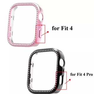 สายรัดซิลิโคน+เคสเพชรสําหรับ Huawei Fit 5Pro/4Pro/5/4 สร้อยข้อมือฝาครอบเกราะป้องกัน