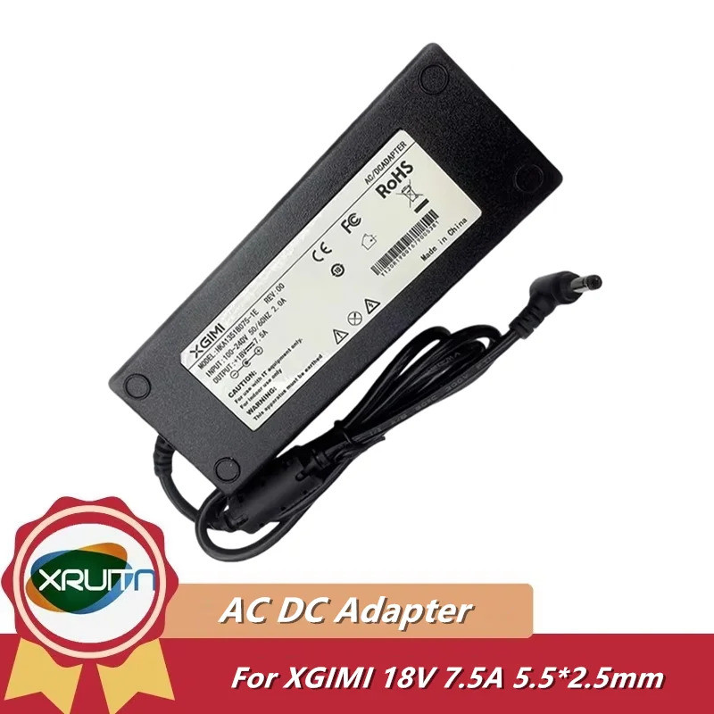 ใหม่สําหรับ XGIMI โปรเจคเตอร์ H2 XHAD01 H1S Z5 Z4X Z6 Z3 Z8X อะแดปเตอร์ AC 18V 7.5A 135W HKA13518075