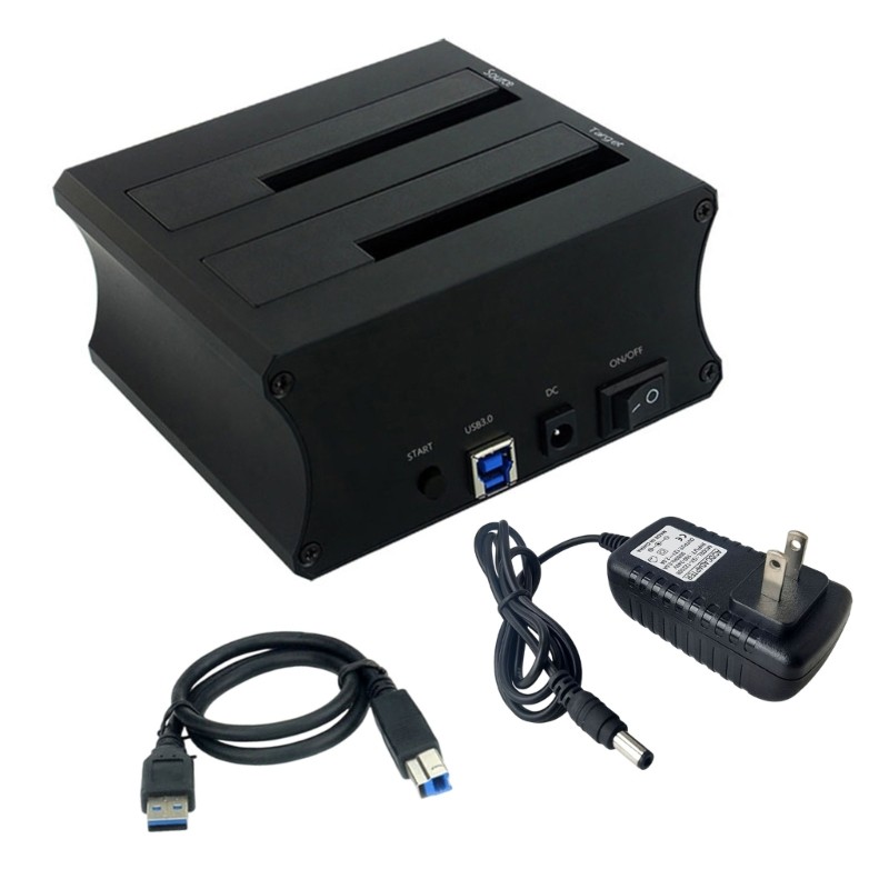 Zzz Double Bay Dock สําหรับ HDD Drive File อ่านสํารองและข้อมูลกระเป๋าถือ