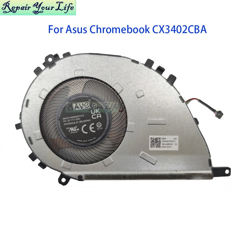 * Notebook Cooler พัดลม CPU สําหรับ Asus Chromebook Plus CX34 CX3402CBA พัดลมระบายความร้อนแล็ปท็อป B