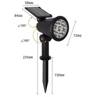【สินค้าพร้อมส่ง】การจัดส่งไทย 18LED Solar Light ไฟปักสนามโซล่าเซลล์ โคมไฟสนาม ไฟตกแต่งสวน พลังงานแสงอาทิตย์ แสงสนามหญ้า