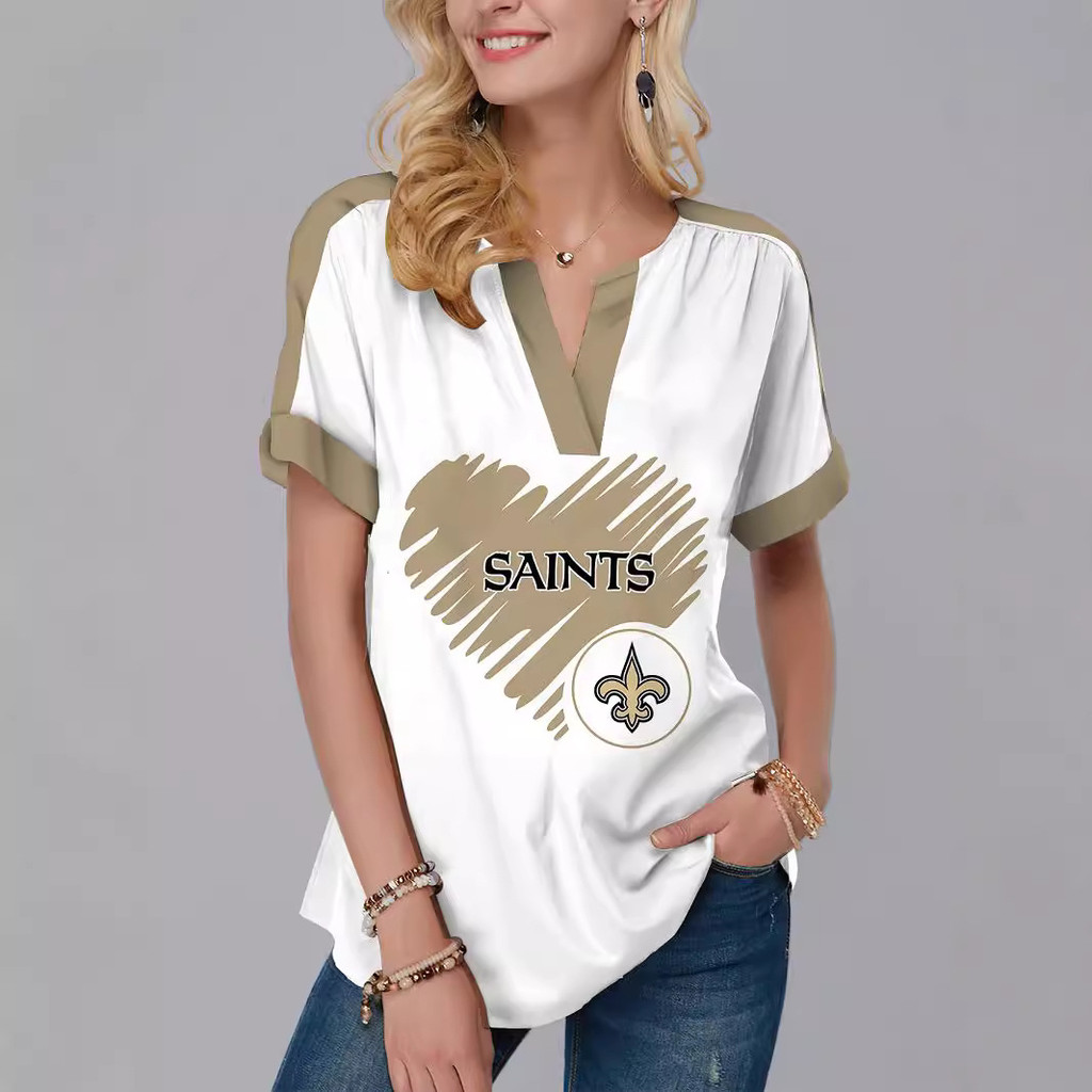 เสื้อยืดพิมพ์ลายHoodie American Football Rugby Womens Top tb8593