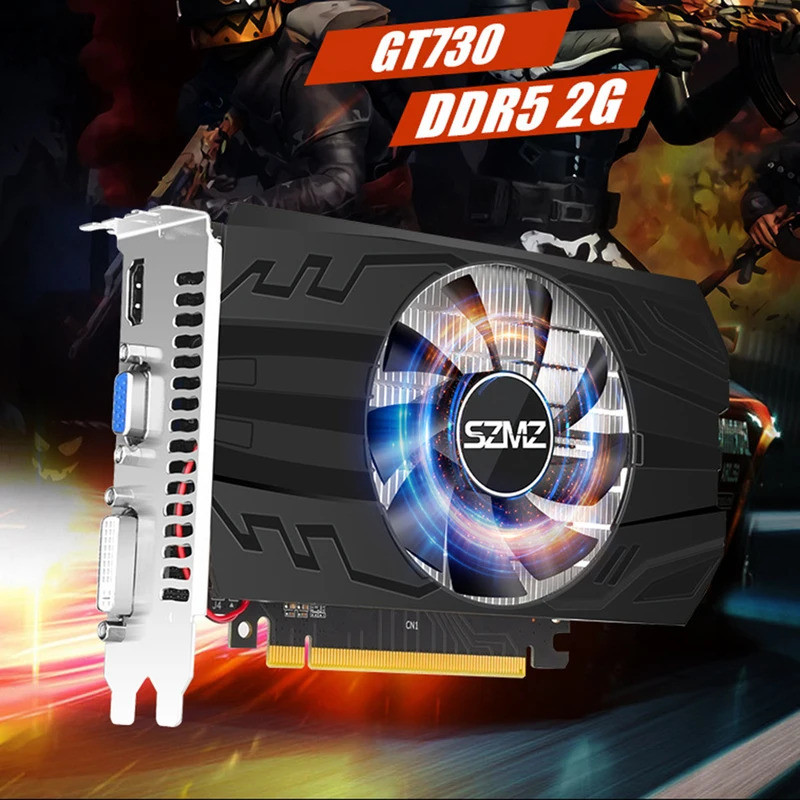 GT730 2GB DDR5 GPU กราฟิกการ์ด VGA HDMI-ใช้งานร่วมกับคอมพิวเตอร์กราฟิกการ์ด PCI-E 2.0 16X PC การ์ด 1