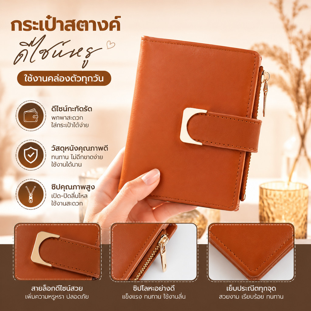 ผู้หญิงมินิกระเป๋าสตางค์ pu วัสดุเล็กพกพาเหมาะสำหรับออกไปช้อปปิ้งสาย