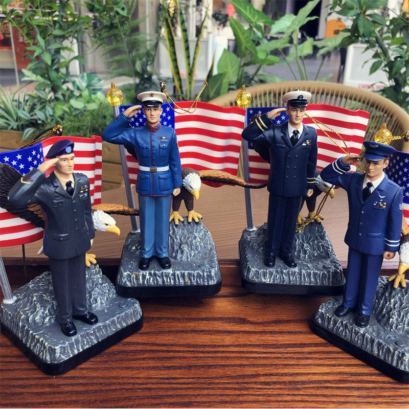 US Navy Officer Soldier Soldier ฉากชุดรูปตุ๊กตา