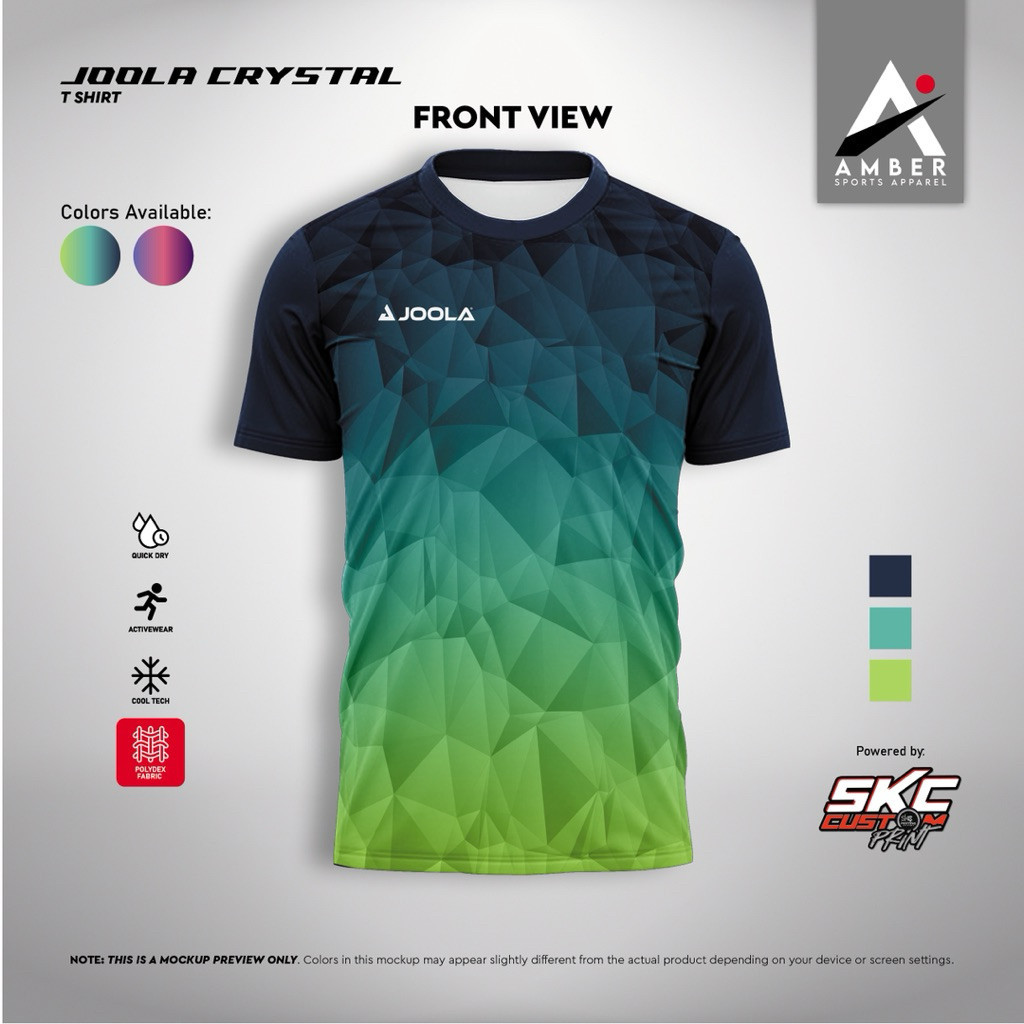 JOOLA V2 Pickleball Jersey - เสื้อกีฬาไม้ระเหิดแบบเต็ม, เสื้อปิงปอง