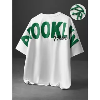 UT shop💥เสื้อยืดผ้าคอตตอน 100% “BROOKLYN” ทรง Oversize คอกลม แขนสั้น ผ้านุ่มสบาย ใส่ได้ทุกวัน ฤดูร้อน ไซส์ S-3XL
