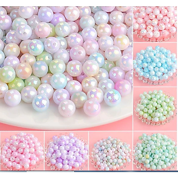 ลูกปัดทรงกลม แฮนด์เมด DIY สําหรับทําเครื่องประดับ