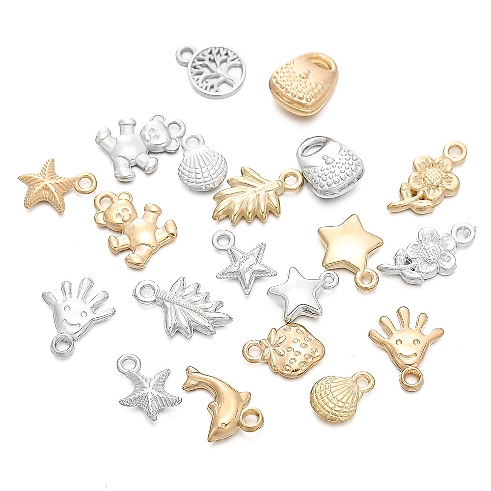 St. kunkka 10 ชิ้นCCB จี้จี้หลายสไตล์ทําสําหรับ DIY สร้อยข้อมือสร้อยคอ