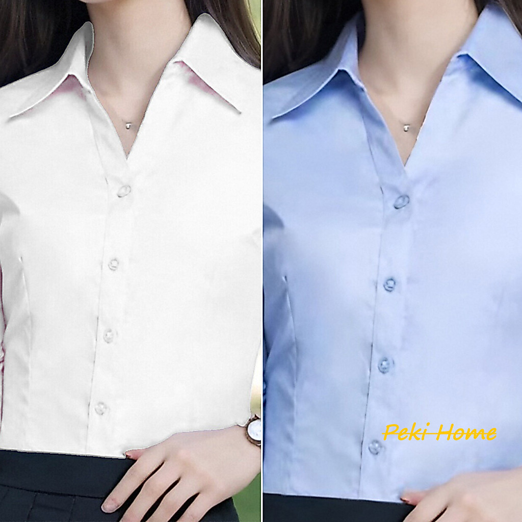 เสื้อเชิ้ตแขนยาว เสื้อเชิ้ตทำงานผู้หญิง สีสวยสุภาพ