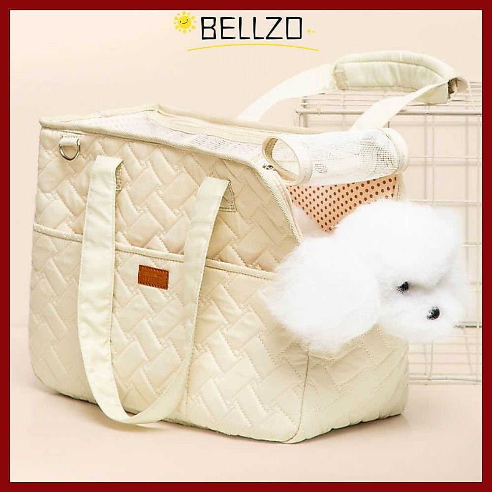 BELLZO เบลโซ กระเป๋าเดินทางในรถสัตว์เลี้ยง,เบาะนั่งนิรภัยในรถสัตว์เลี้ยงความจุขนาดใหญ่สะดวก,มัลติฟังก์ชั่สุนัขน่ารักรถกระเป๋าเป้สะพายหลังเดินทางกลางแจ้ง
