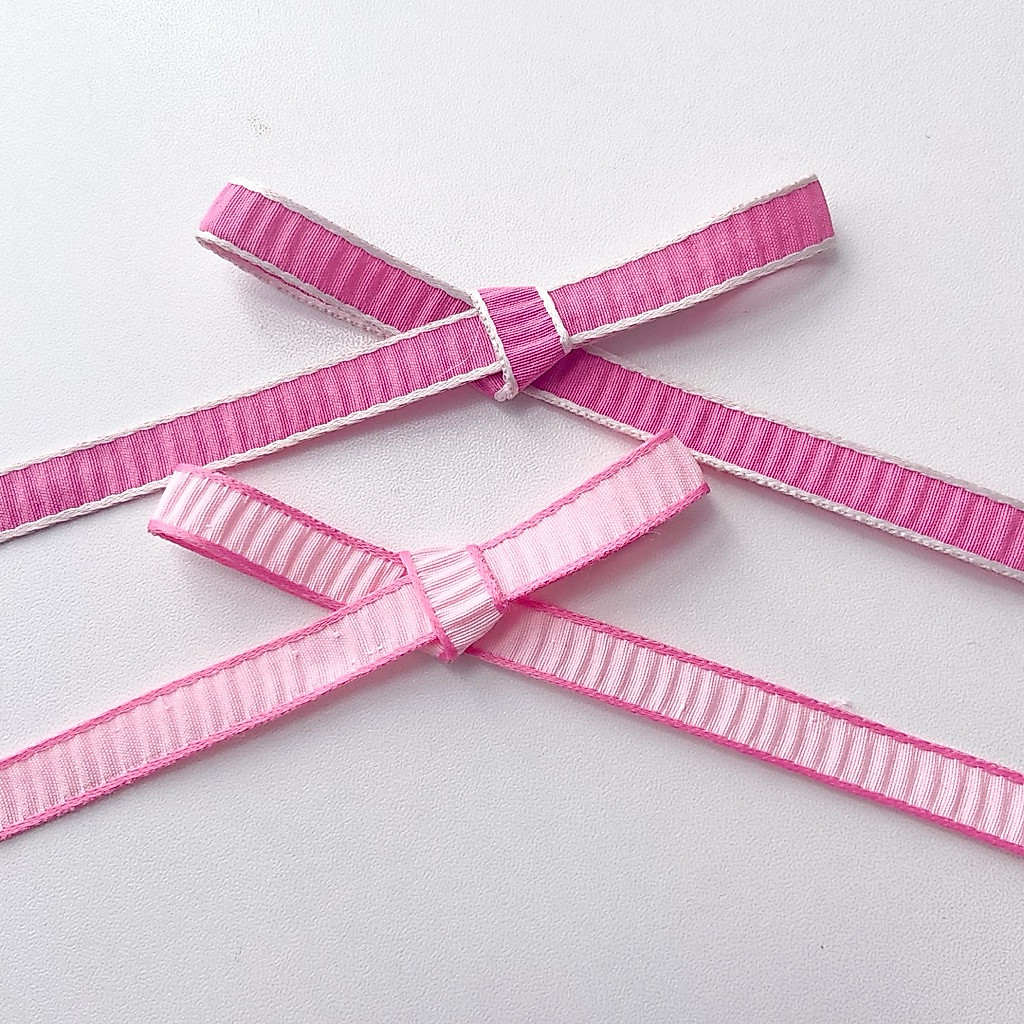 ♡  พร้อมส่ง | (5 หลา) Pleated Ribbon โบว์ ริบบิ้น ผ้าพลีต ขนาด 10 mm / 1.0 cm