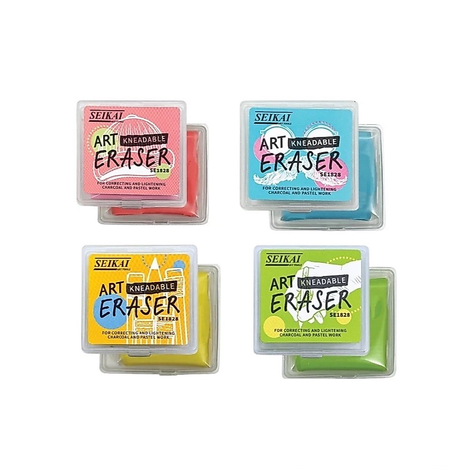 (KTS)ยางลบ ซับสีชอล์คสี KNEADABLE ERASER SEIKAI No.SE1828(บรรจุ 1 ก้อนส่งแบบคละสี)