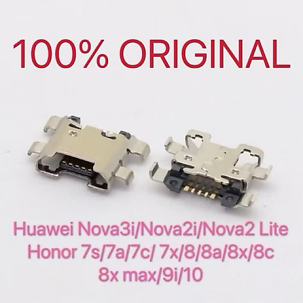 100% ปลั๊ก USB พอร์ตชาร์จสําหรับ Huawei Nova3i Nova2i Nova2 Lite Honor 7s 7a 7c 7x 8 8a 8x 8c 8x max