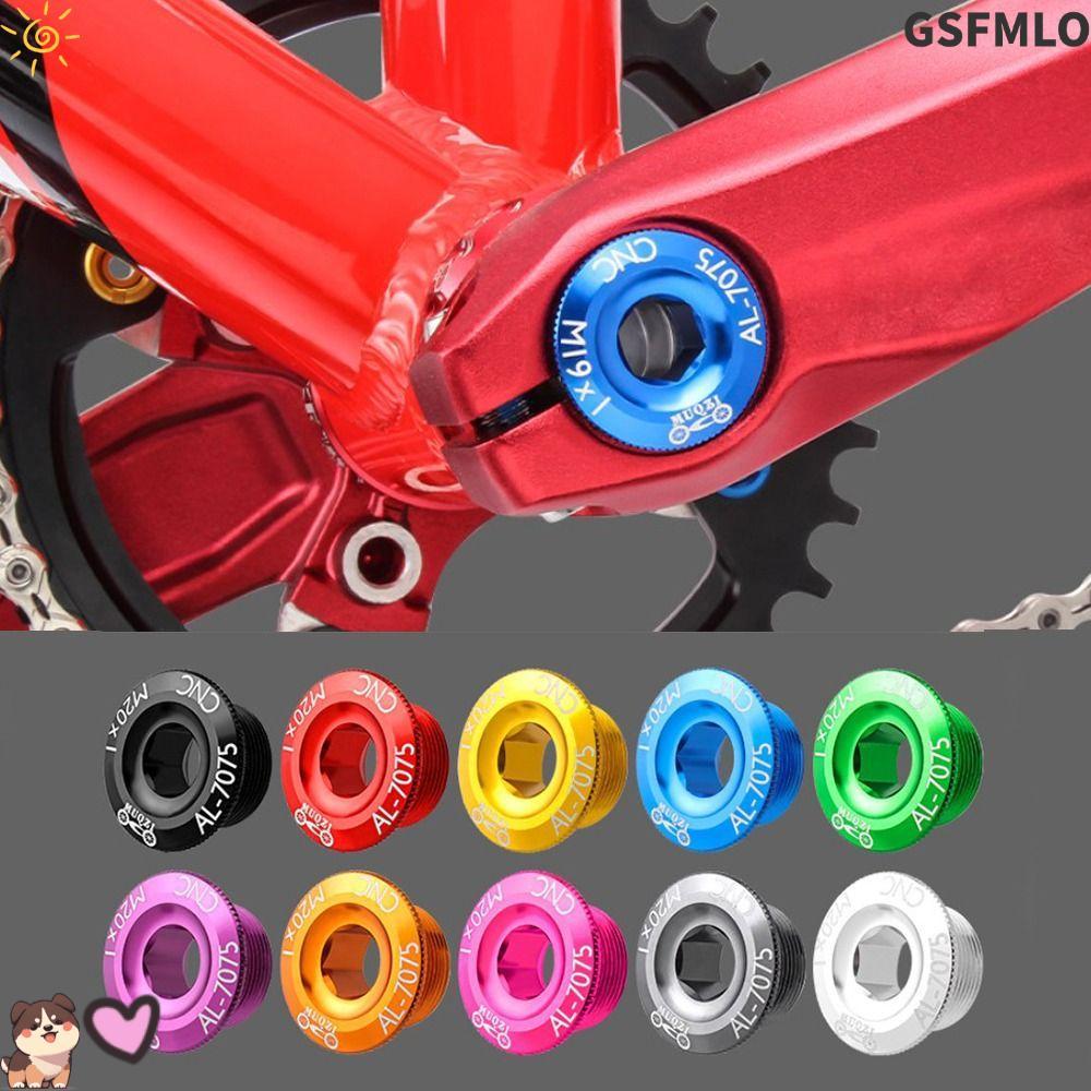 GSFMLO Chainwheel Cranks สกรู,อลูมิเนียม Hollow แบบบูรณาการจักรยาน Crankset Cover, M15 ชิ้นส่วนจักรยานทนทานจักรยานเสือภูเขา Crankset Cover