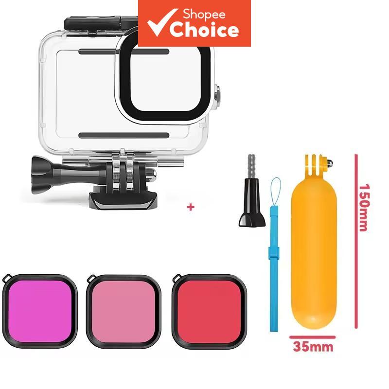 กล้องขาตั้งกล้อง 60M กรณีกันน้ําสําหรับ GoPro Hero 13 12 11 10 9 ใต้น้ําดําน้ําสําหรับ Go Pro Hero 9