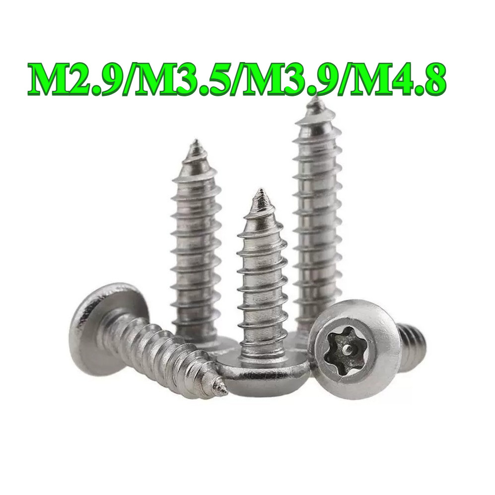 304 สแตนเลสสตีล Plum Blossom Countersunk Head/หัวกลมพร้อมคอลัมน์แตะตัวเอง M2.9/M3.5/M3.9/M4.8 (PW-ZZ