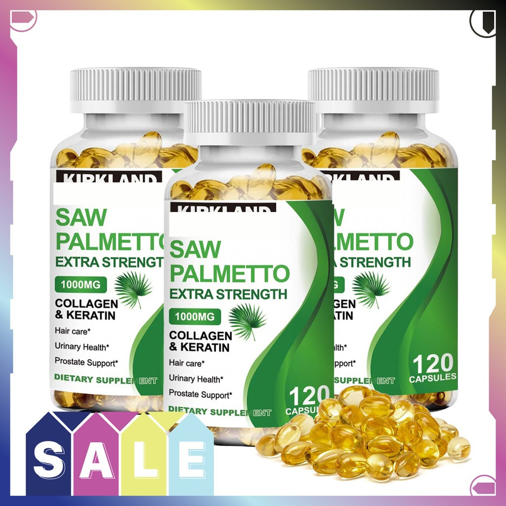 KIRK Saw Palmetto Capsules Prostate Health แคปซูล Saw Palmetto อาหารเสริมบำรุงต่อมลูกหมาก