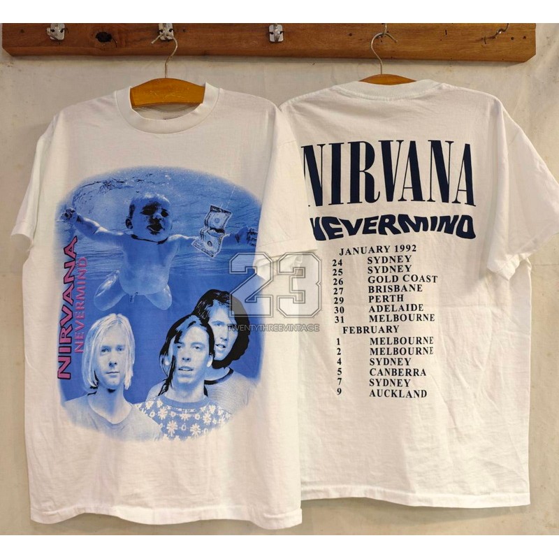 [ 23 ] NIRVANA AUSTRALIA TOUR 1992 เสื้อวินเทจ เสื้อทัวร์ วงร๊อค