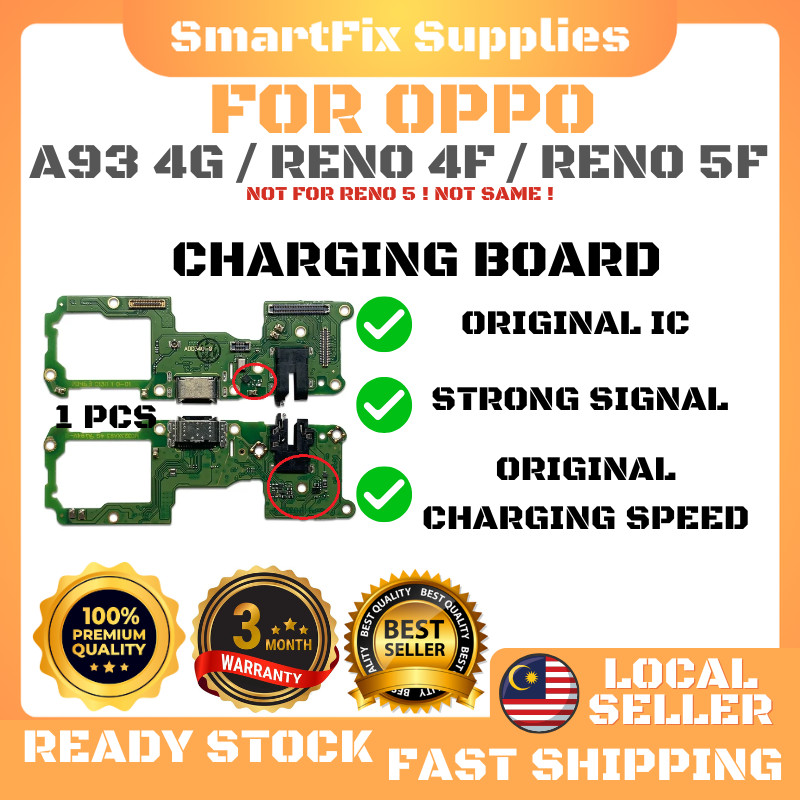 สําหรับ OPPO A93 4G/Reno 4F/Reno 5F ประเภท C พอร์ตชาร์จเปลี่ยน