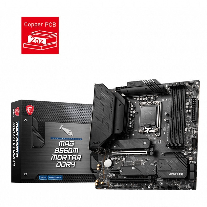 MSI B660M Mortar WIFI Gigabyte B660M เมนบอร์ดเดสก์ท็อปรองรับ Intel รุ่นที่ 12 ถึง 14