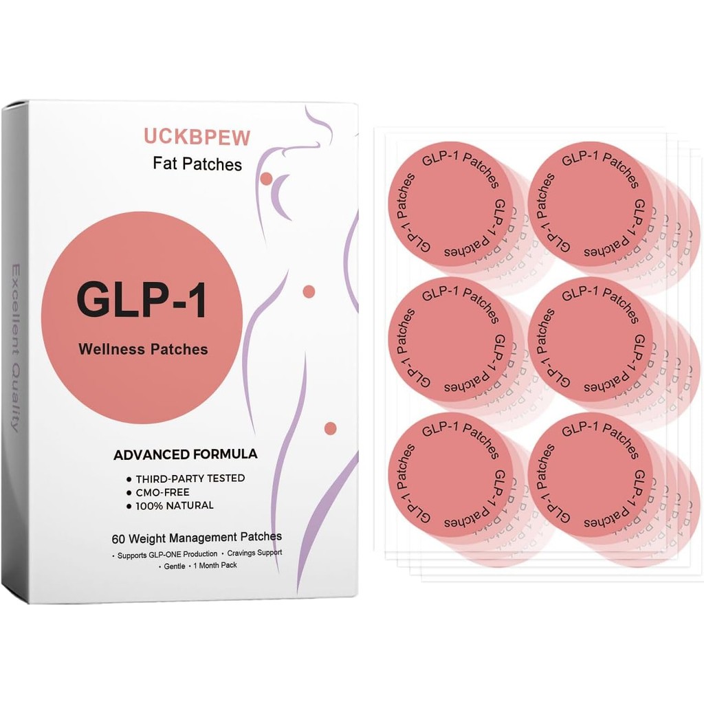 GLP-1 Patches with L Glutamine丨丨Chromium丨Pomegranate and Cinnamon（60 Count） D