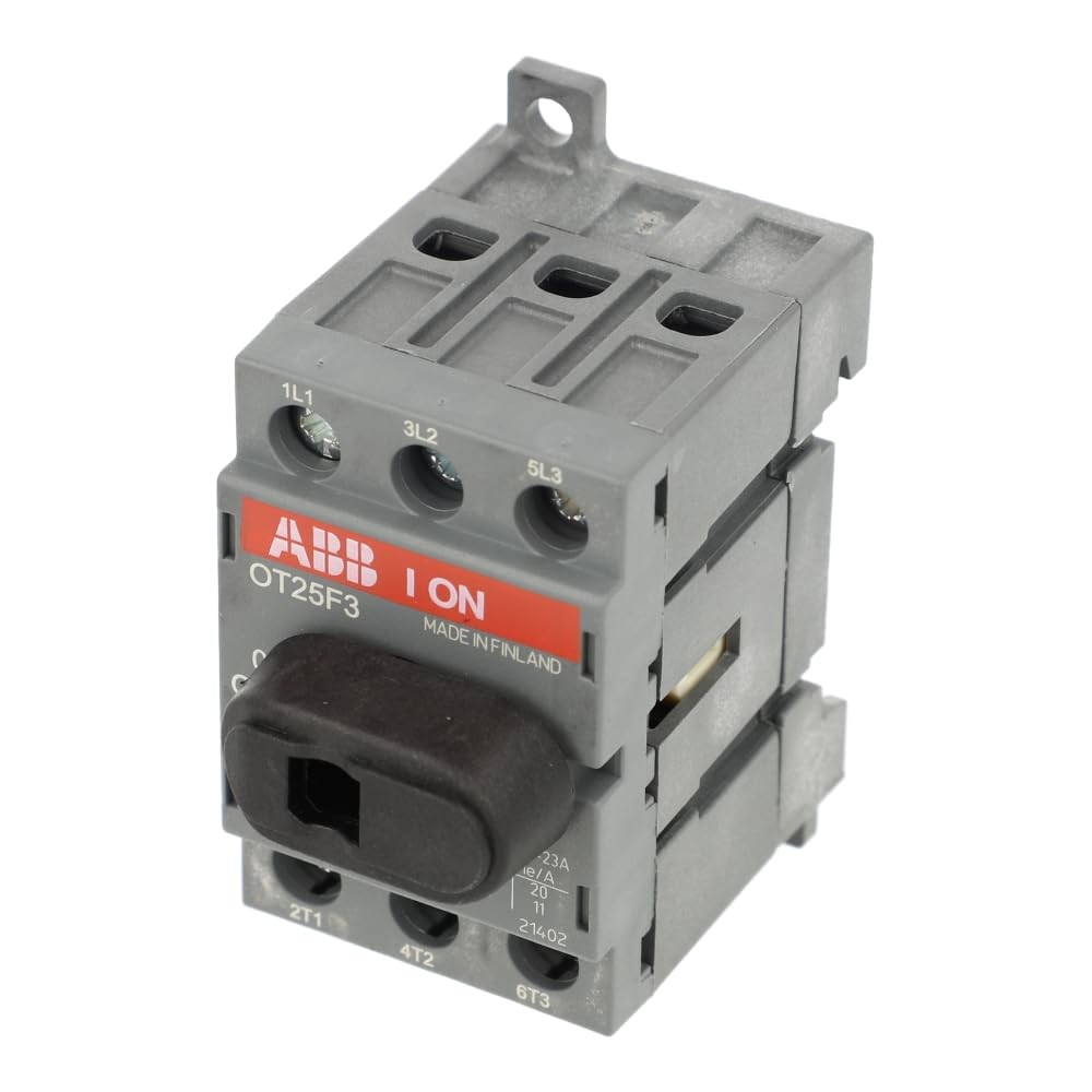 OT25F3 | 1เอสก้า104857ร1001 | ABB 3 ขั้ว, ใช้งานด้านหน้า, ฐานยึด, DIN-Rail สวิตช์ตัดการเชื่อมต่อแบบ 
