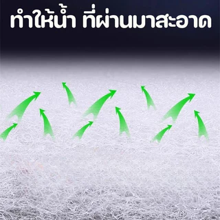 SKISOPGO ผ้าฝ้ายกรองตู้ปลา แผ่นกรองน้ำตู้ปลาชนิดละเอียด ใยแก้วกรอง กรองสิ่งสกปรก สามารถนำมาใช้ซ้ำได้