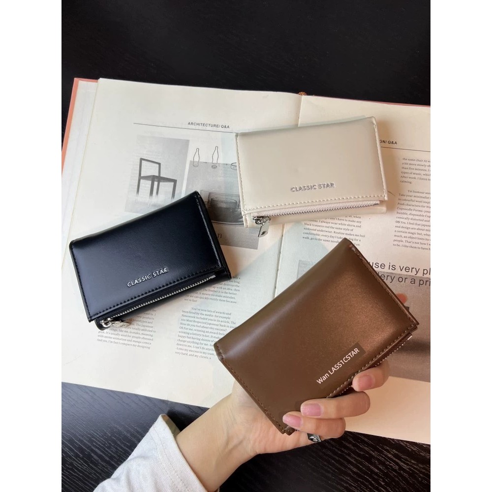 Forever young bester brand กระเป๋ กระเป๋าสตางค์ใบเล็กแบบสั้นสำหรับผู้หญิงดีไซน์ ins