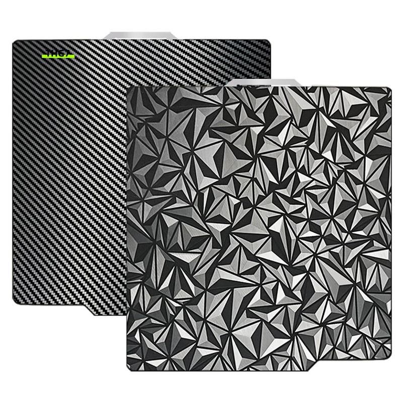 Belinda7เครื่องพิมพ์PEO PET Build PlateสําหรับBambu-Lab X1/X1C/X1E/P1P/P1S/A1 3Dเครื่องพิมพ์,PEO + คาร์บอนไฟเบอร์พื้นผิว PET257x257 มม.