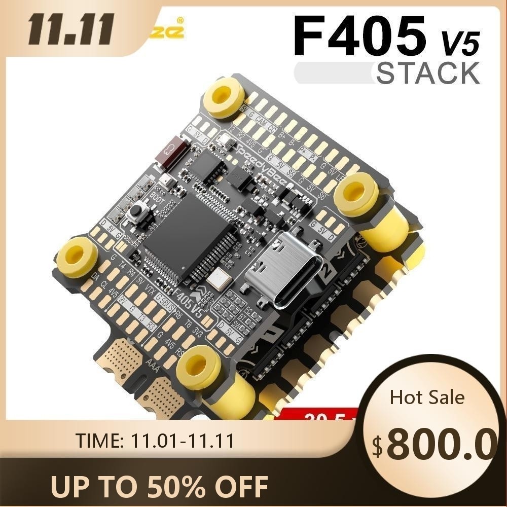 SpeedyBee F405 V5 Stack F405 V5 FC 32-Bit 55A 4in1 ESC 3-6S LiPo 30.5x30.5 มม.16MB ICM42688P Gyro สํ