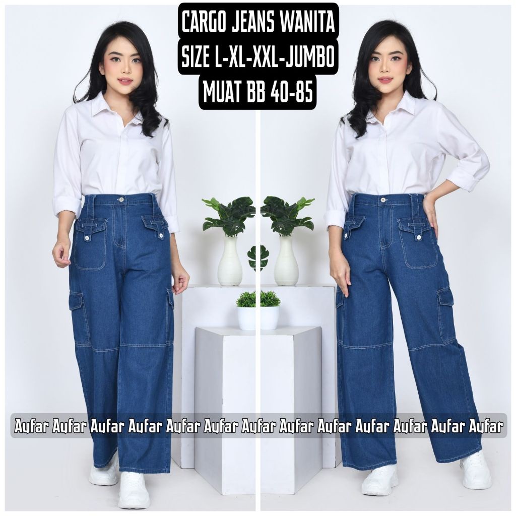ผู้หญิง HIGHWATIS CARGO JEANS Culottes BB 40 ถึง 80