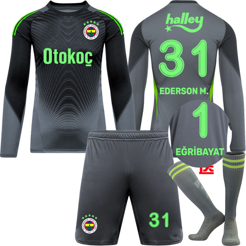 เสื้อผู้รักษาประตูแขนยาวสีดำ Ederson แบรนด์ Egribayat