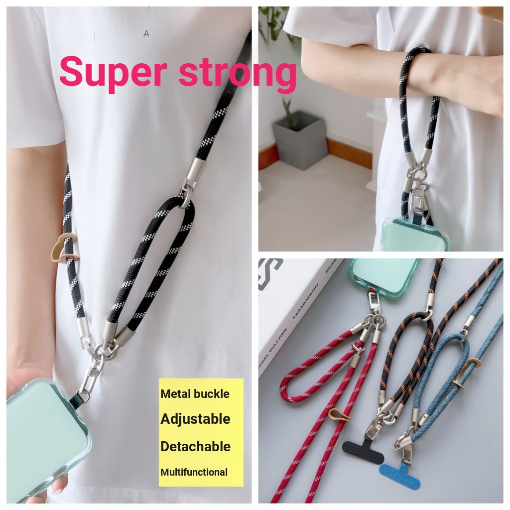 สายคล้องโทรศัพท์ 2-in-1 อเนกประสงค์ ถอดเป็นสายข้อมือได้ กลางแจ้ง ป้องกันหาย สำหรับปีนเขา - รูปที่ 2