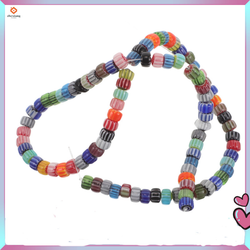 Glazed Pumpkin Beads Jewelry Small Bracelet Beads Glass