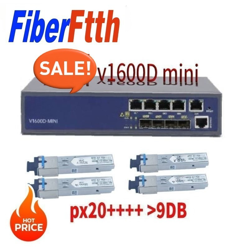 ยี่ห้อใหม่ VS-V1600D EPON OLT 4PON Mini 4 พอร์ตพร้อมการจัดการเว็บ ONU ใช้งานร่วมกับ Huawei ZTE ONU