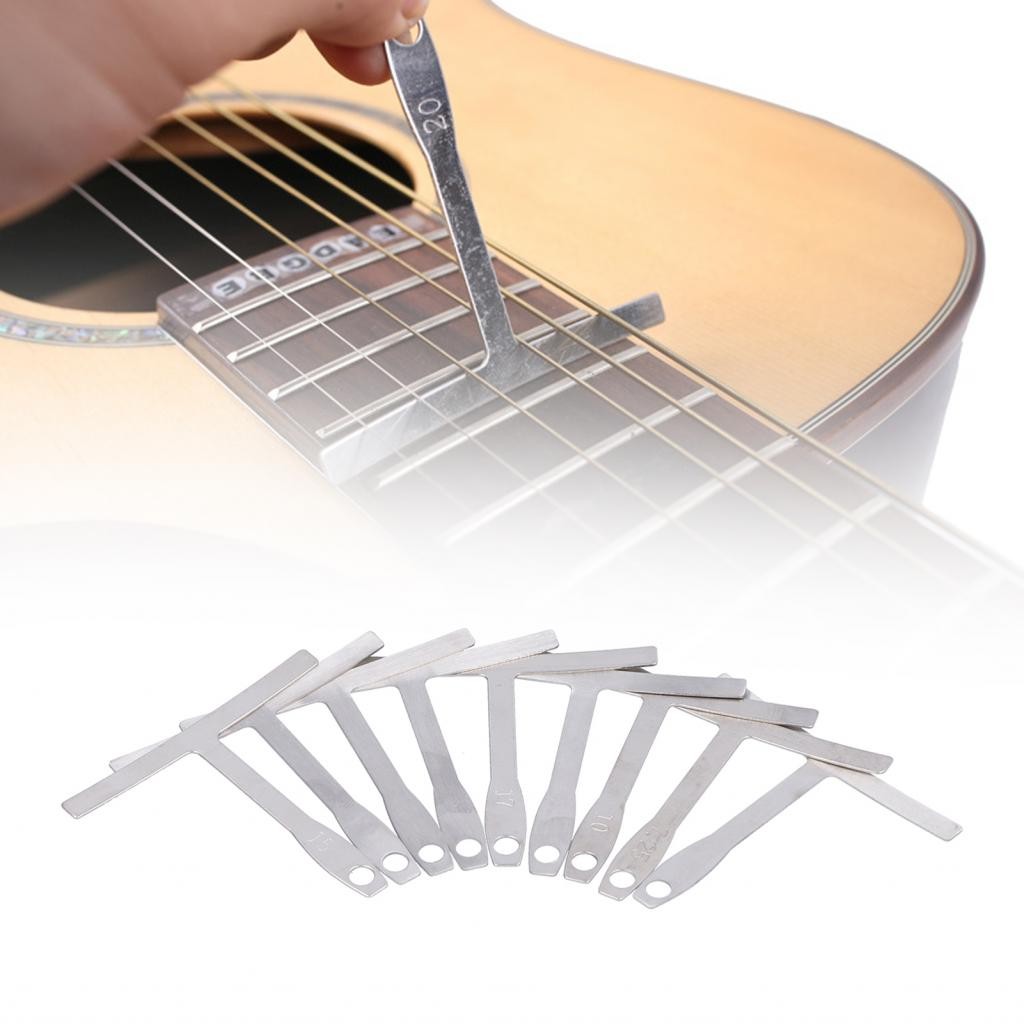 ความสูงของสตริงการวัดไม้บรรทัดเครื่องมือกีต้าร์ขนาดกะทัดรัด Fretboard Gauge คอกันสนิมคอทนทานสำหรับชา