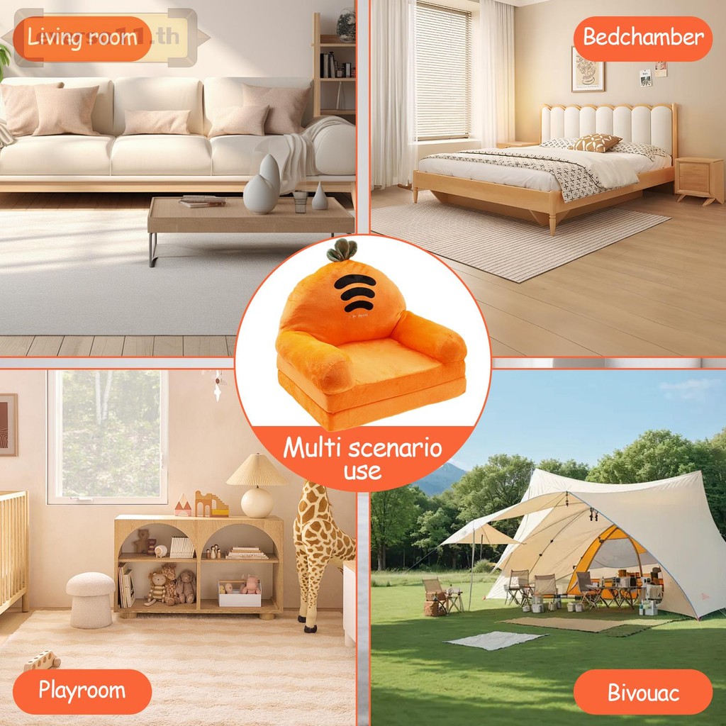 เด็กเตียงโซฟาเก้าอี้เด็กวัยหัดเดินพับได้น้ําหนักเบาสบายที่นอนเด็กแบบพกพามินิเลานจ์เก้าอี้ ร้านค้า7914 - รูปที่ 5