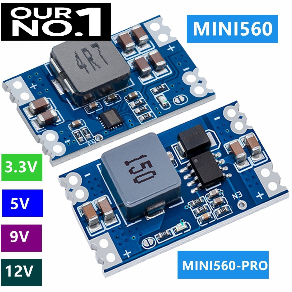 Mini560 / Pro 5A เอาต์พุตประสิทธิภาพสูง 3.3V 5V 9V 12V ขั้นตอนลง DC-DC Converter ตัวควบคุมแรงดันไฟฟ้า Buck Stabilible Mini560 5A