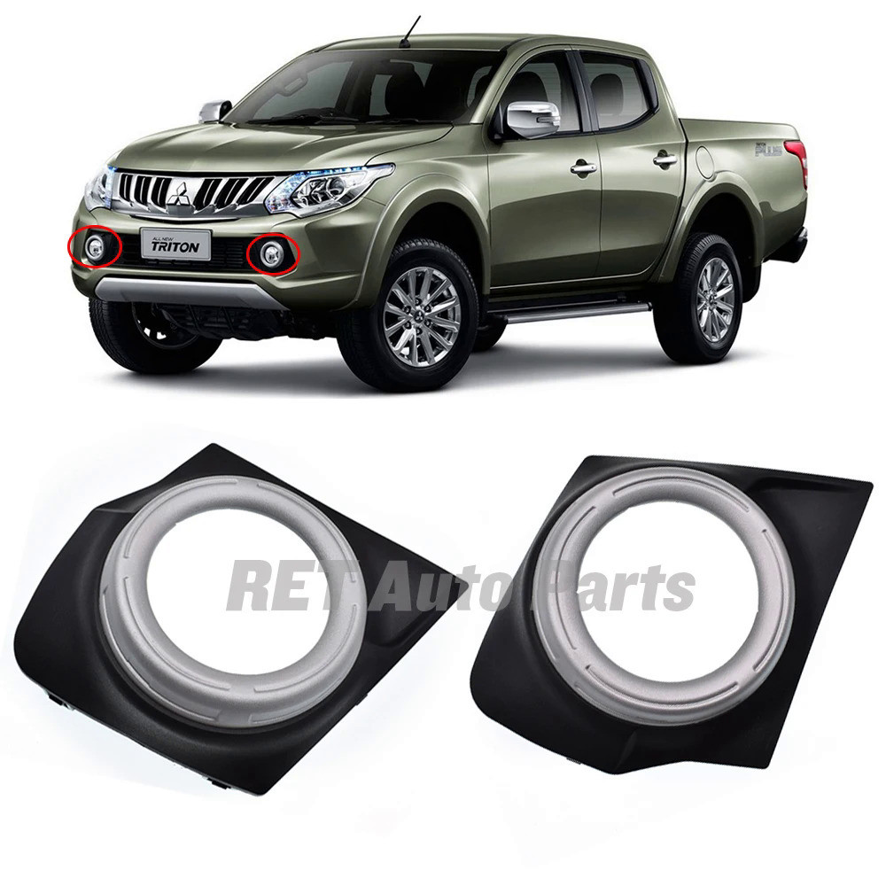 MITSUBISHI หมอกโคมไฟฝาครอบหมอกด้านหน้าโคมไฟฝาครอบกรอบสําหรับมิตซูบิชิ ล200 ไตรตัน 2015 2016 2017 2018 8321ก599 8321ก600กันชนหน้าการิน