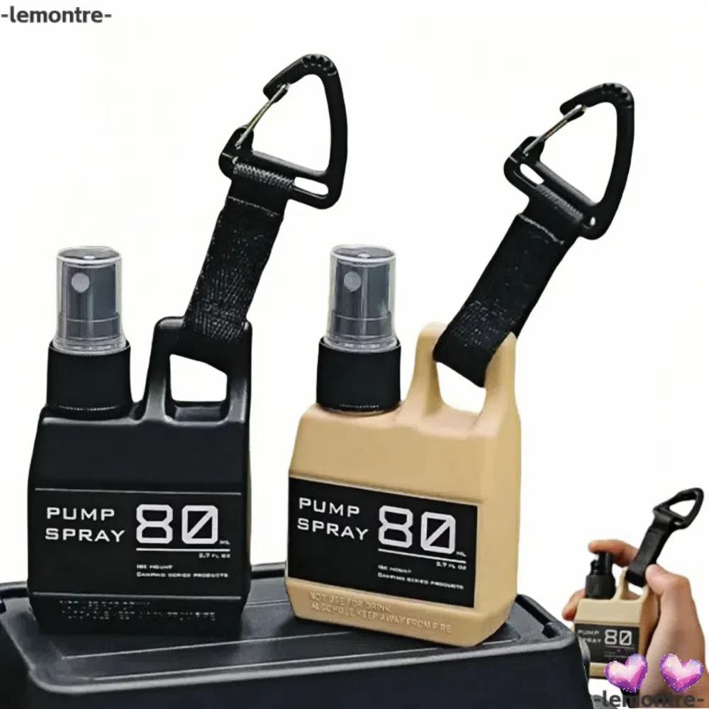 LEMONTRE Pump Sprayer, ขวดสเปรย์แบบพกพา 80 มล., รีฟิลขนาดเล็กพร้อมหัวเข็มขัดคอนเทนเนอร์เครื่องสําอาง Travel