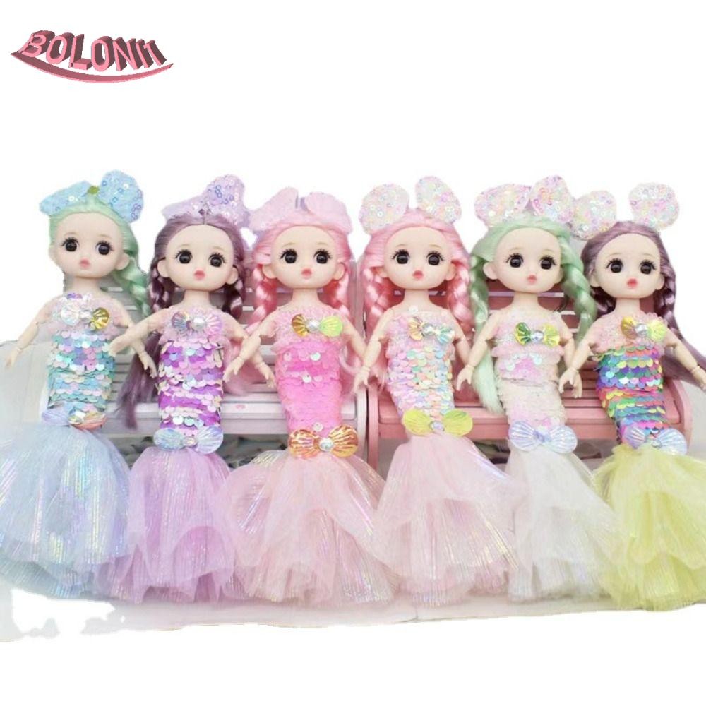 BO Bjd ตุ๊กตานางเงือกของเล่น, BJD Mermaid Joint Movable Bjd เจ้าหญิง Mermaid ตุ๊กตา, ตุ๊กตาคอสเพลย์เ