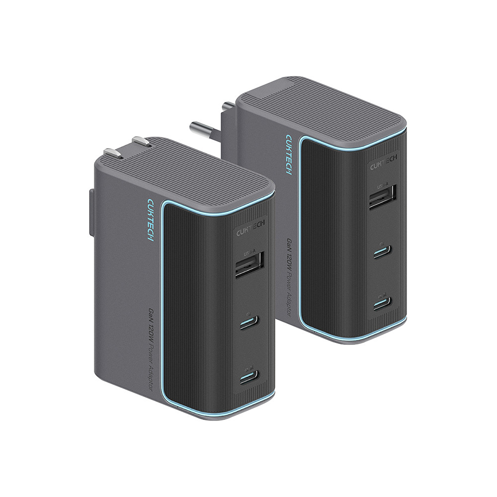 CUKTECH GaN3 AD1003 / AD1003T / CMC610 หัวชาร์จเร็ว 120W 3 พอร์ต รองรับ PD3.0 , PPS , QC3.0 -2Y
